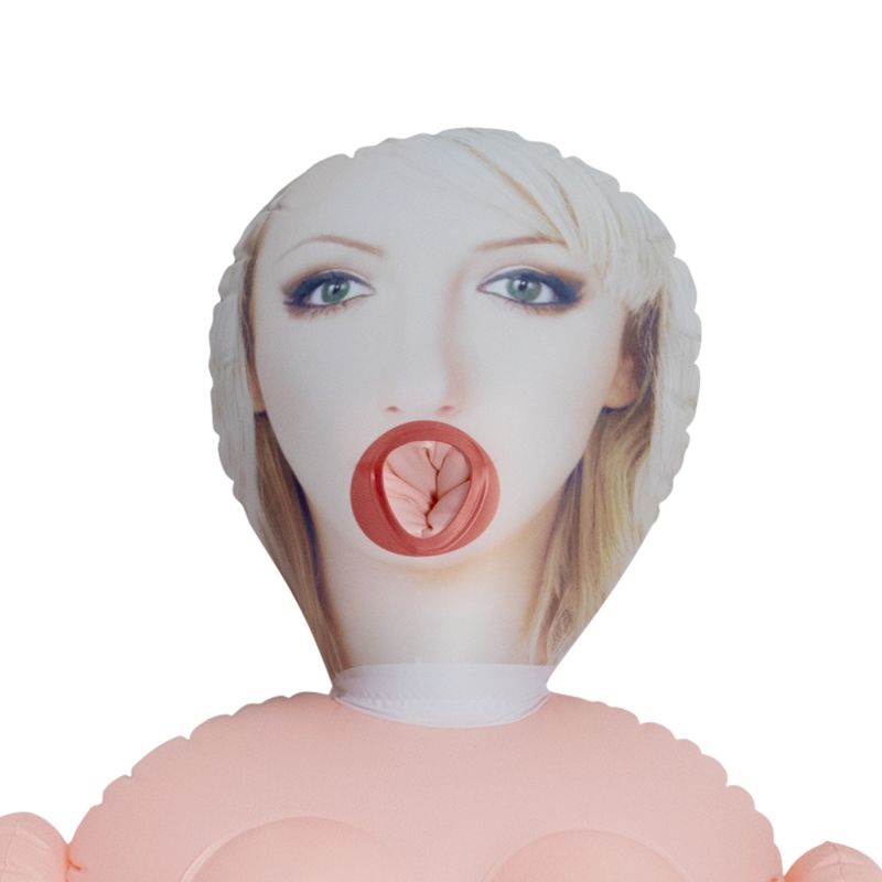 Секс-лялька з 3 отворами Crushious CRISTINA The Inflatable Nurse, бежева, 155 см вид 5