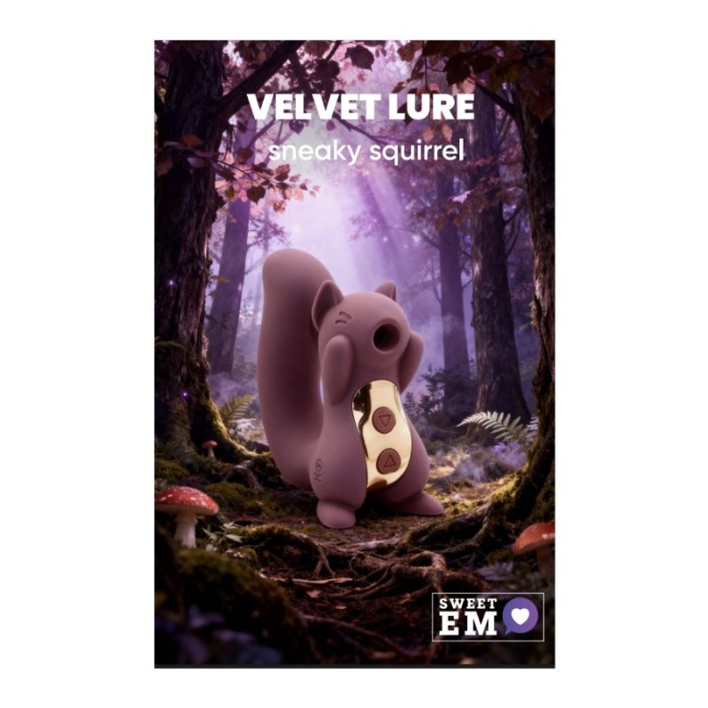 Вибратор вакуумный в форме белочки Sweet Em, фиолетовый вид 2