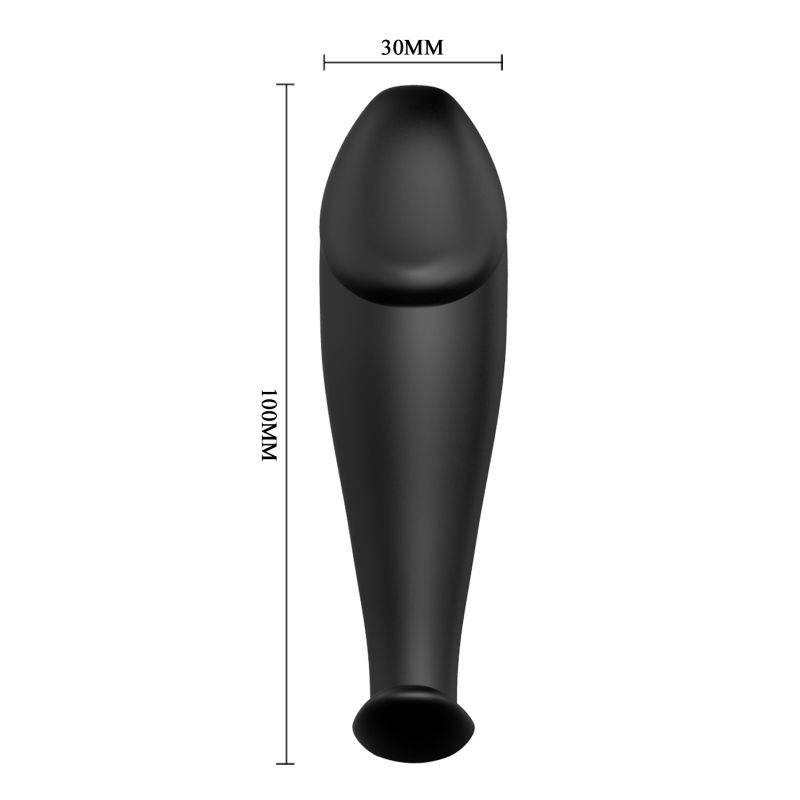 Анальна пробка силіконова Pretty Love Special Anal Stimulation, черная, 10 х 3 см вид 7