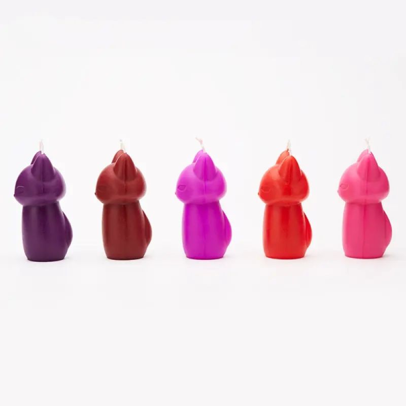 Свічка лисичка низькотемпературна Roomfun Сhina Red з ароматом шоколаду, червона вид 5