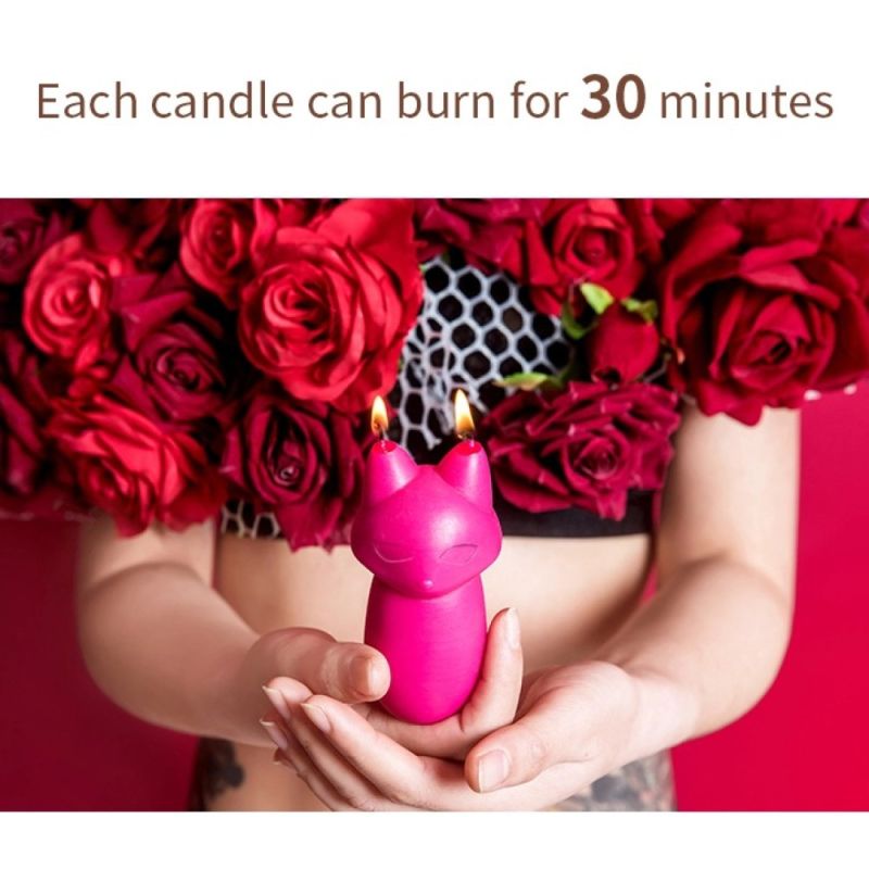 Свеча лисичка низкотемпературная Roomfun Сhina Red с ароматом шоколада, красная вид 7