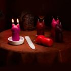 Свічка лисичка низькотемпературна Roomfun Scepter Red з ароматом, темно-червона вид 6