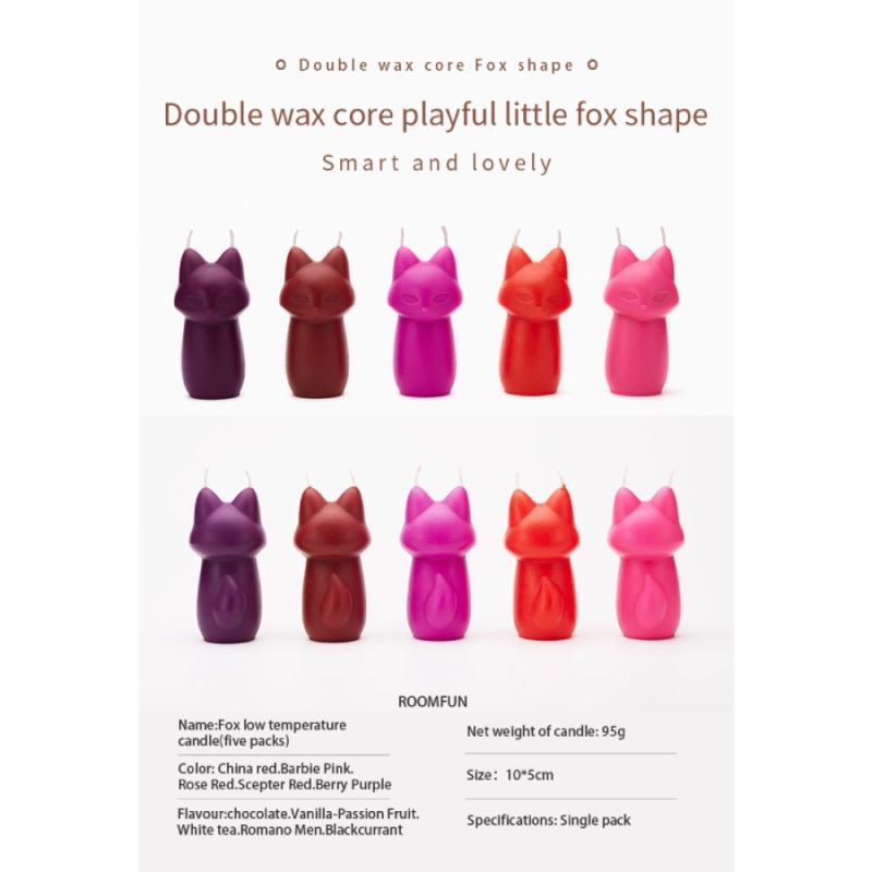 Свічка лисичка низькотемпературна Roomfun Scepter Red з ароматом, темно-червона вид 7
