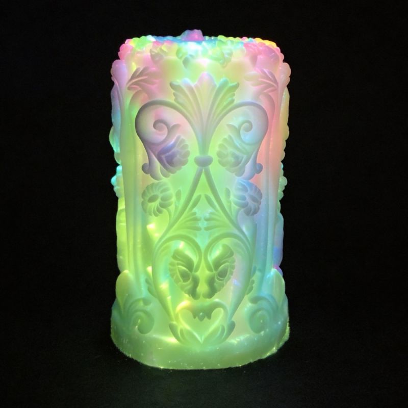 Свічка низькотемпературна люмінесцентна рельєфна GlowKink VIP-концентрація, різнокольорова, 233 г вид 2