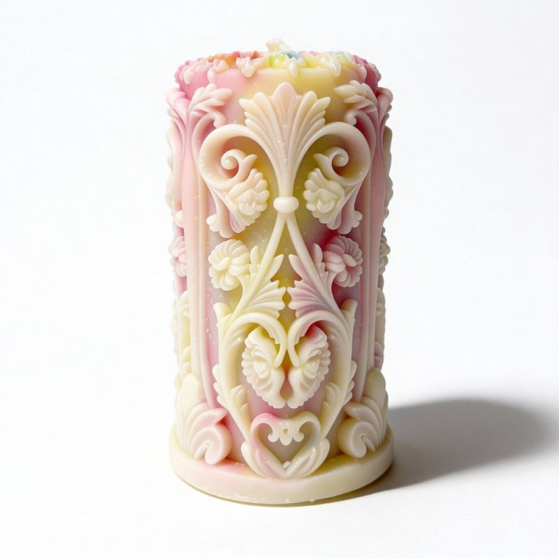 Свічка низькотемпературна люмінесцентна рельєфна GlowKink VIP-концентрація, різнокольорова, 233 г вид 3