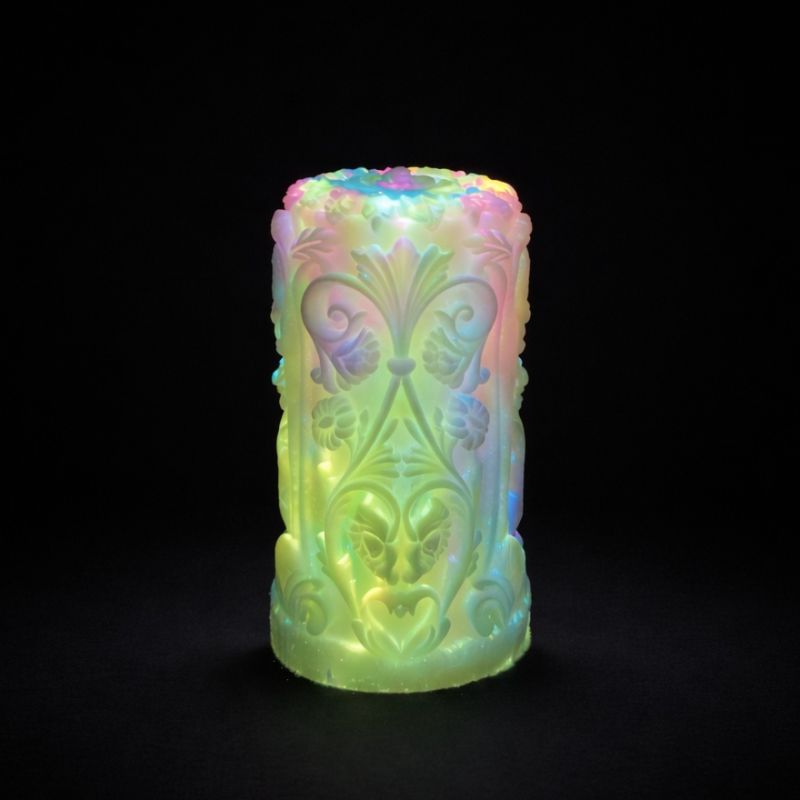Свічка низькотемпературна люмінесцентна рельєфна GlowKink VIP-концентрація, різнокольорова, 233 г вид 4