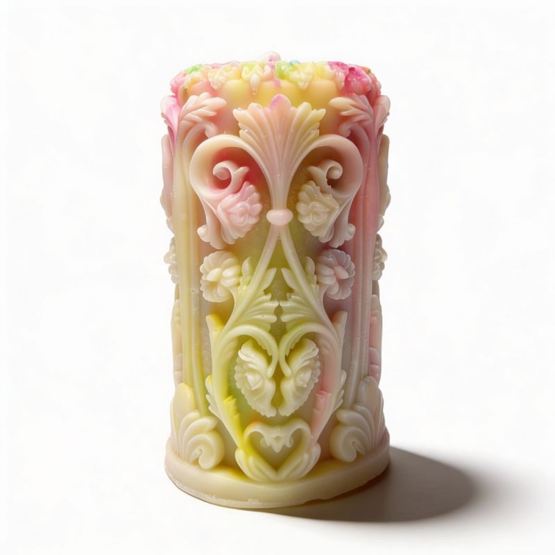 Свічка низькотемпературна люмінесцентна рельєфна GlowKink VIP-концентрація, різнокольорова, 233 г вид 5