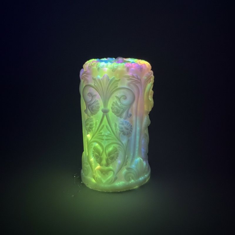 Свічка низькотемпературна люмінесцентна рельєфна GlowKink VIP-концентрація, різнокольорова, 233 г вид 6