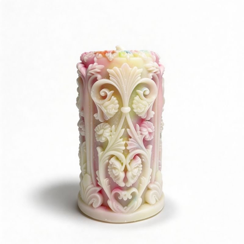 Свічка низькотемпературна люмінесцентна рельєфна GlowKink VIP-концентрація, різнокольорова, 233 г вид 7