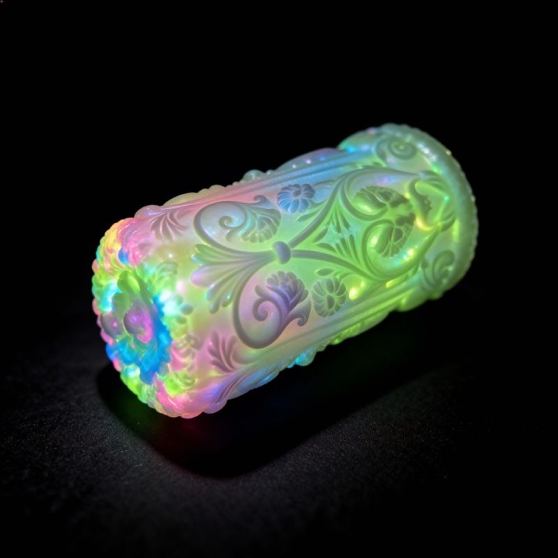 Свічка низькотемпературна люмінесцентна рельєфна GlowKink VIP-концентрація, різнокольорова, 233 г вид 9