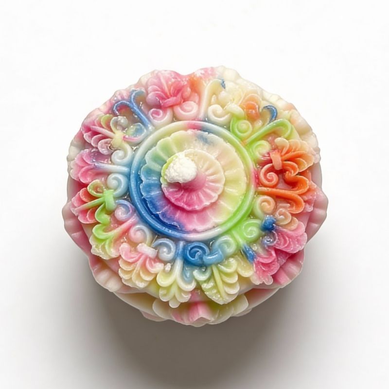 Свічка низькотемпературна люмінесцентна рельєфна GlowKink VIP-концентрація, різнокольорова, 233 г вид 10