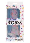 Фалоімітатор з рідкого силікону CalExotics Studs Dildo, різнокольоровий, 17,7 × 3,8 см вид 2