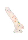 Фалоімітатор з рідкого силікону CalExotics Studs Dildo, різнокольоровий, 17,7 × 3,8 см вид 4