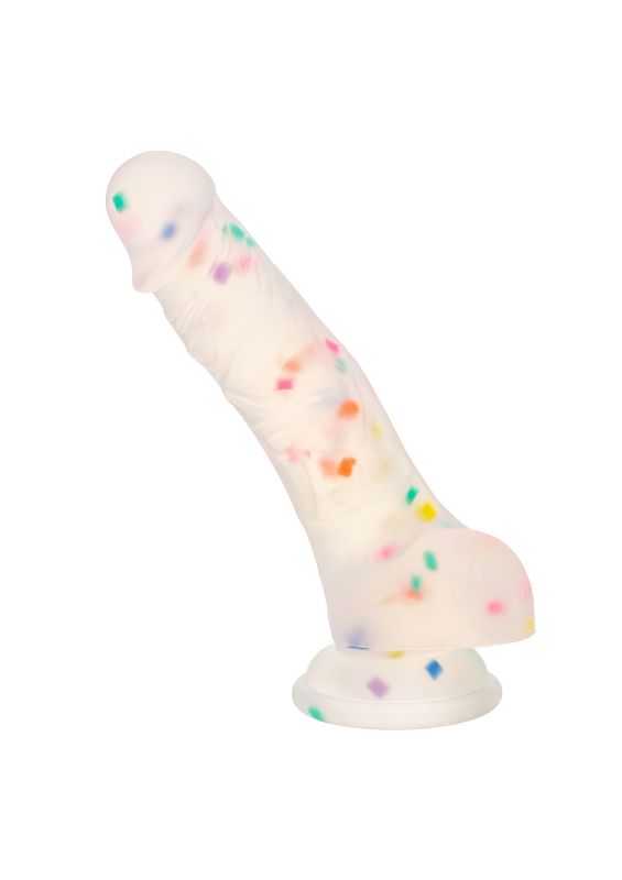 Фаллоимитатор из жидкого силикона CalExotics Studs Dildo, разноцветный, 17,7 × 3,8 см вид 4