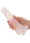 Фалоімітатор з рідкого силікону CalExotics Studs Dildo, різнокольоровий, 17,7 × 3,8 см вид 5
