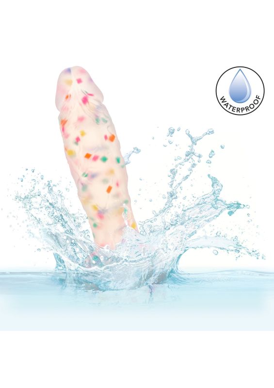 Фалоімітатор з рідкого силікону CalExotics Studs Dildo, різнокольоровий, 17,7 × 3,8 см вид 6