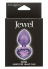 Анальная пробка CalExotics Diamond Heart Plug Small, фіолетова, 5,7 × 3,2 см вид 2