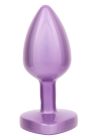 Анальная пробка CalExotics Diamond Heart Plug Small, фіолетова, 5,7 × 3,2 см вид 5