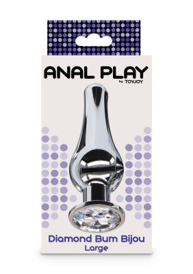 Анальна пробка металева TOY JOY Diamond, L, 13 × 9,5 см