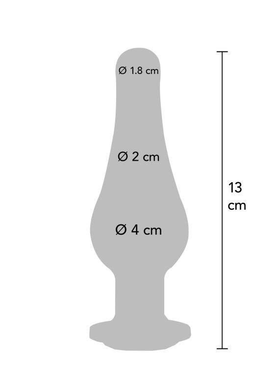 Анальная пробка металлическая TOY JOY Diamond, L, 13 × 9,5 см вид 6