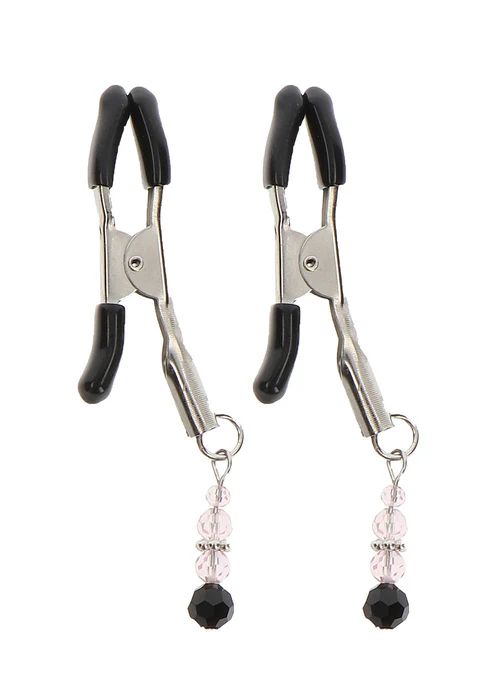 Зажимы-прищепки на соски Taboom Clamps Beads, нерегулируемые, с подвесками вид 3