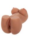 Мастурбатор вагіна-напівторс CalExotics Pussy and Tits з грудьми, бежевий вид 3