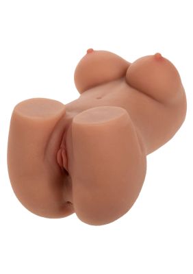 Мастурбатор вагіна-напівторс CalExotics Pussy and Tits з грудьми, бежевий