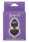Анальна пробка CalExotics Diamond Heart Plug Small, чорна, 5,7 × 3,2 см вид 3