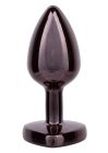 Анальна пробка CalExotics Diamond Heart Plug Small, чорна, 5,7 × 3,2 см вид 5