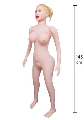 Секс-лялька Hidden Desire Lusty Lola з вагіною, анусом і ротом, бежева, 145 см
