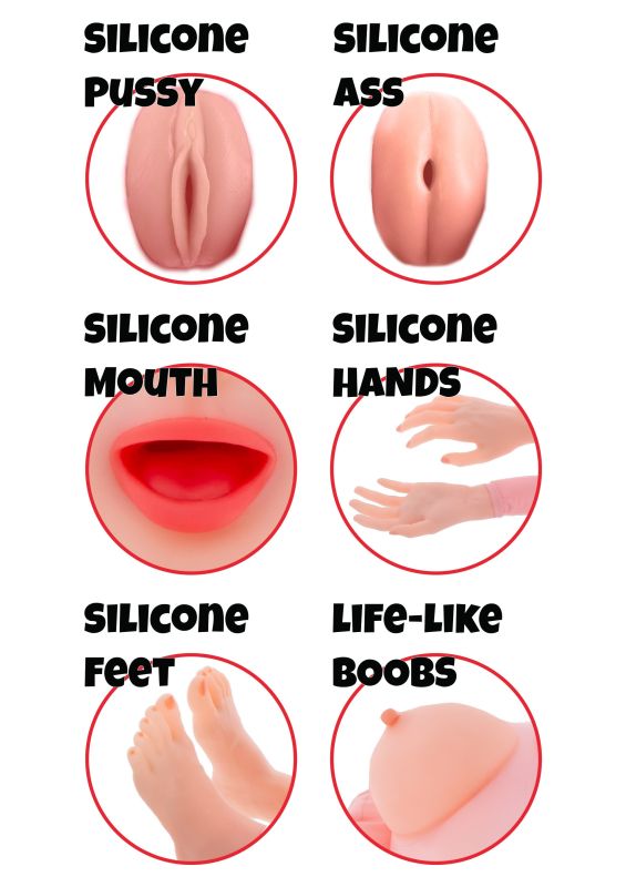 Секс-лялька Hidden Desire Lusty Lola з вагіною, анусом і ротом, бежева, 145 см вид 4