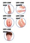 Секс-кукла Hidden Desire Fuck Dolls с фалоимитатором и анусом, с пультом, бежевая, 145 см вид 4