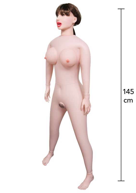 Секс-лялька Hidden Desire Foxy Roxy Fuck Dolls з вагіною, ротом і анусом, бежева, 145 см вид 3