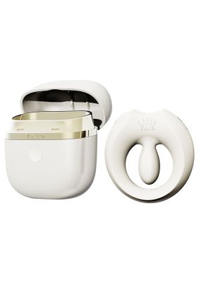 Ерекційне віброкільце Zalo Apis у футлярі, з додатком, біле, 6,3 × 3,2 см