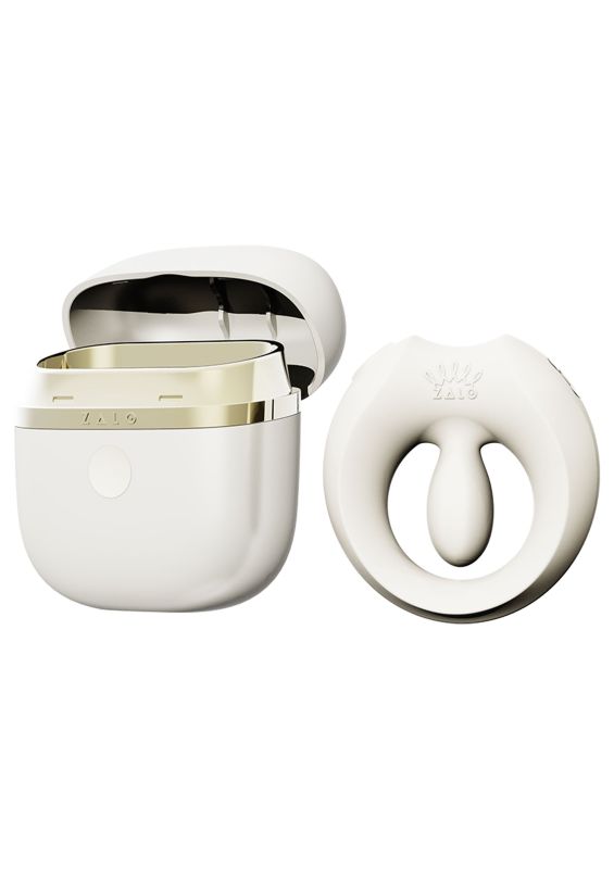 Ерекційне віброкільце Zalo Apis у футлярі, з додатком, біле, 6,3 × 3,2 см вид 2