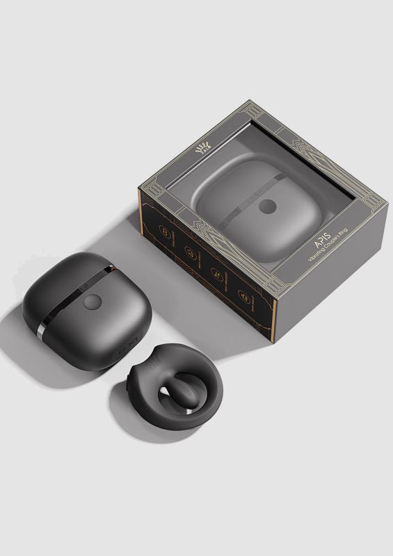 Ерекційне віброкільце Zalo Apis в кейсі, з додатком, чорне, 6,3 × 3,2 см вид 3