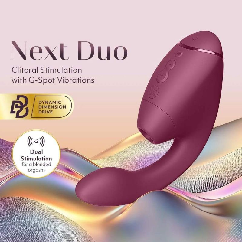Вибратор-стимулятор вакуумный Womanizer Next Duo Dusky Pink для точки G, розовый вид 8