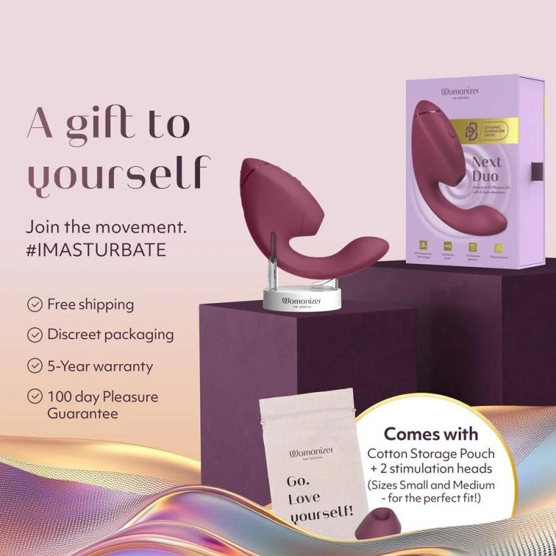 Вибратор-стимулятор вакуумный Womanizer Next Duo Dusky Pink для точки G, розовый вид 17