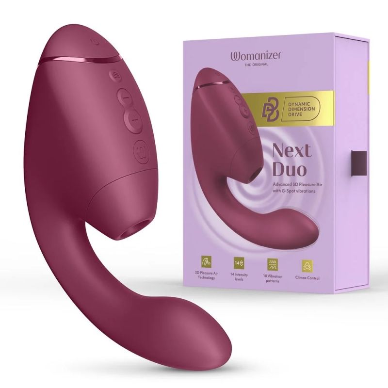 Вибратор-стимулятор вакуумный Womanizer Next Duo Dusky Pink для точки G, розовый вид 18