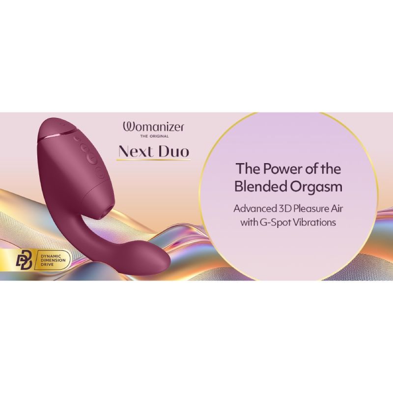 Вибратор-стимулятор вакуумный Womanizer Next Duo Dusky Pink для точки G, розовый вид 37