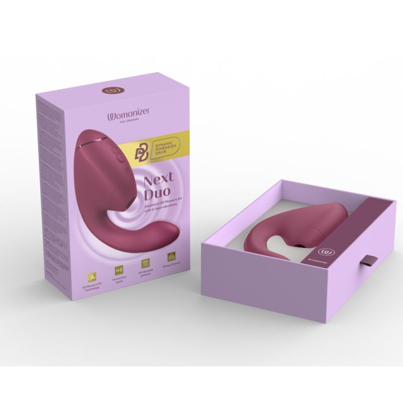 Вибратор-стимулятор вакуумный Womanizer Next Duo Dusky Pink для точки G, розовый вид 53