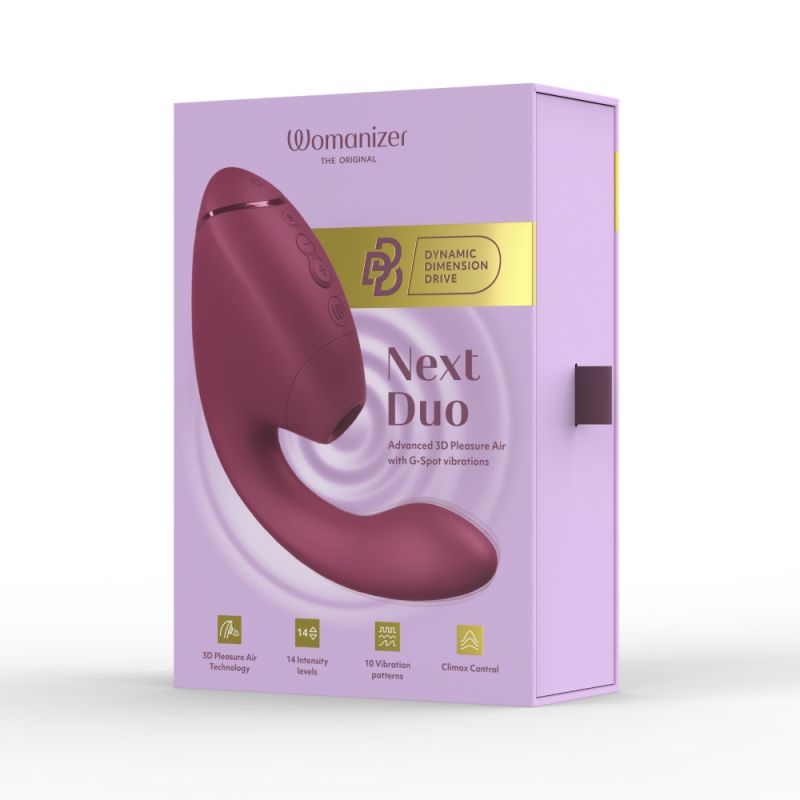 Вибратор-стимулятор вакуумный Womanizer Next Duo Dusky Pink для точки G, розовый вид 54
