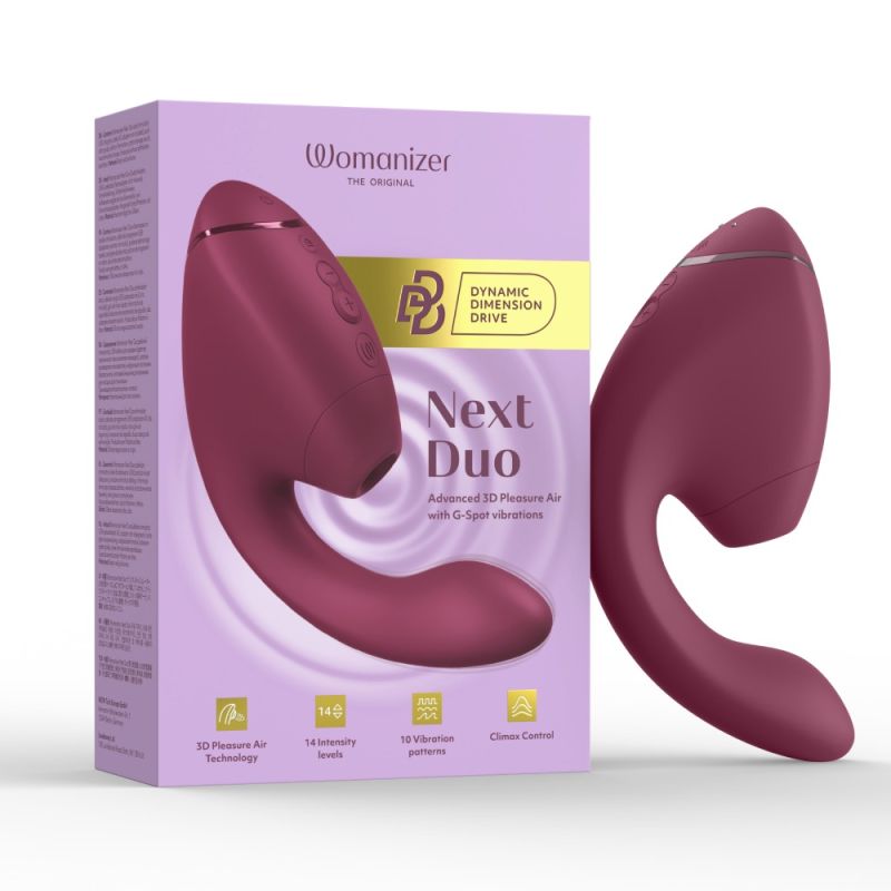 Вибратор-стимулятор вакуумный Womanizer Next Duo Dusky Pink для точки G, розовый вид 57