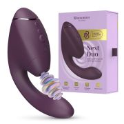 Вибратор-стимулятор вакуумный Womanizer Next Duo Dark Purple для точки G, фиолетовый