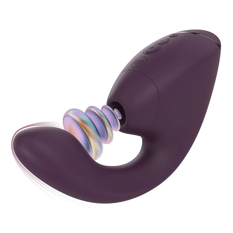 Вибратор-стимулятор вакуумный Womanizer Next Duo Dark Purple для точки G, фиолетовый вид 3