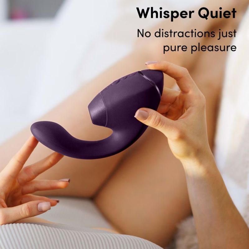 Вибратор-стимулятор вакуумный Womanizer Next Duo Dark Purple для точки G, фиолетовый вид 21