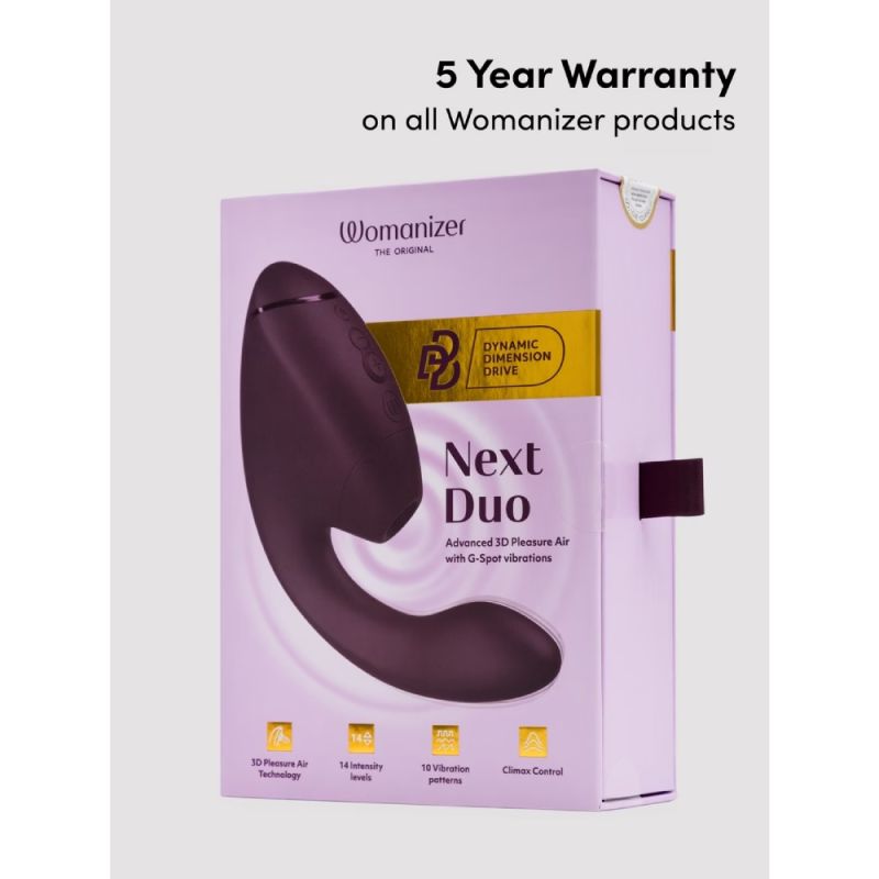 Вибратор-стимулятор вакуумный Womanizer Next Duo Dark Purple для точки G, фиолетовый вид 24