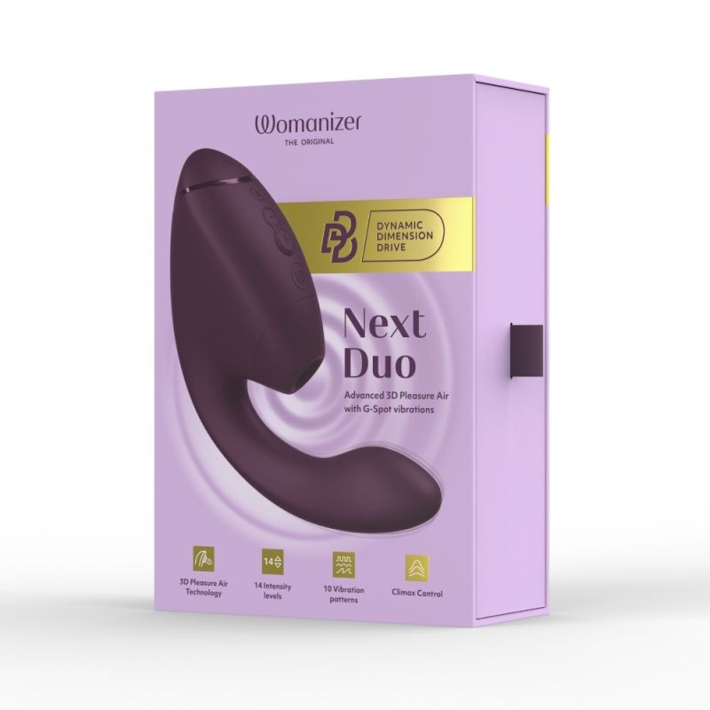 Вибратор-стимулятор вакуумный Womanizer Next Duo Dark Purple для точки G, фиолетовый вид 49