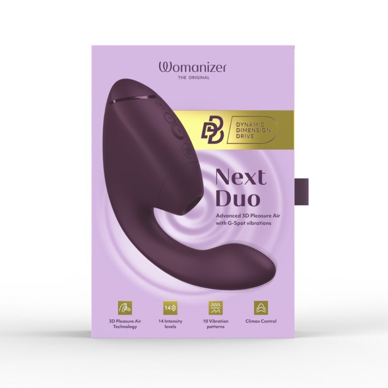 Вибратор-стимулятор вакуумный Womanizer Next Duo Dark Purple для точки G, фиолетовый вид 51