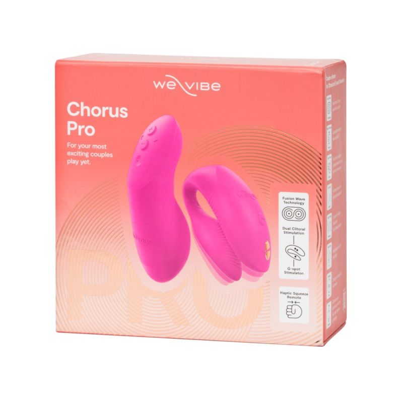 Вибратор для пар We-Vibe Chorus Pro Electric Pink с пультом и приложением, розовый вид 26